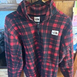 The North Face Red and Black Plaid Jacket